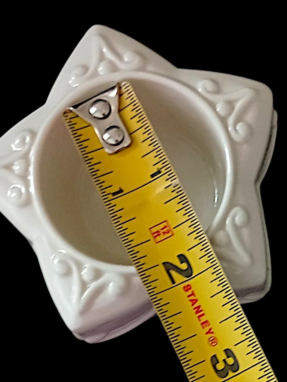 2‎ Lenox Yuletide Glowlite Candle Holders Votive Tea Light Porcelain Star Shaped